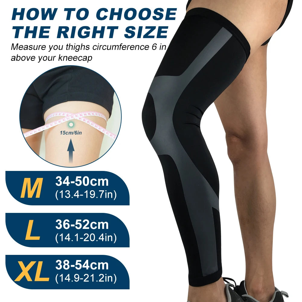 Full Leg Compression Sleeve – Outdoor Sport UV Knee & Leg Support