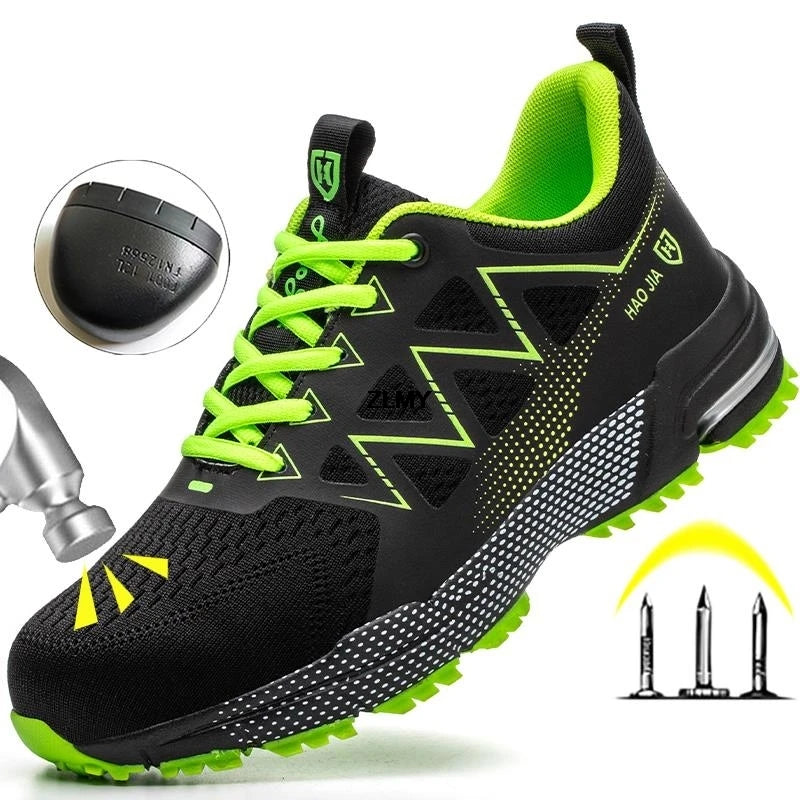 Men’s Steel Toe Safety Shoes – Puncture-Proof, Breathable Work Sneakers