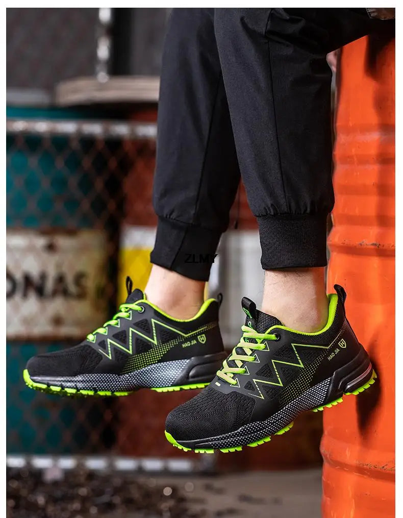 Men’s Steel Toe Safety Shoes – Puncture-Proof, Breathable Work Sneakers