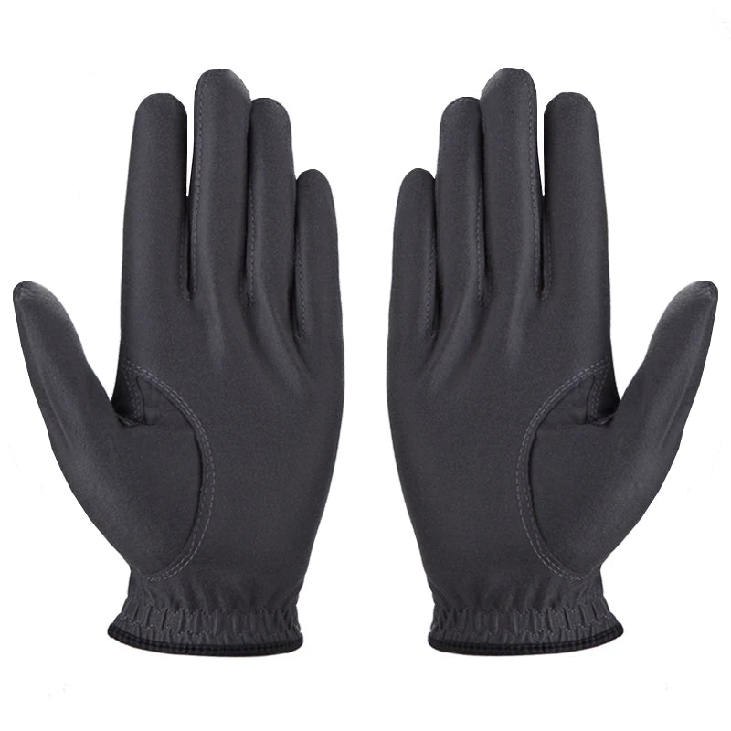 Men’s Golf Gloves – Left/Right Hand, Breathable Grip, White/Dark Grey (Namib Series)