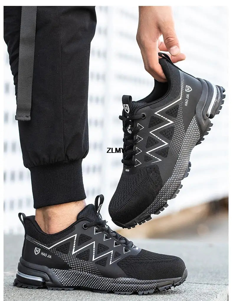 Men’s Steel Toe Safety Shoes – Puncture-Proof, Breathable Work Sneakers