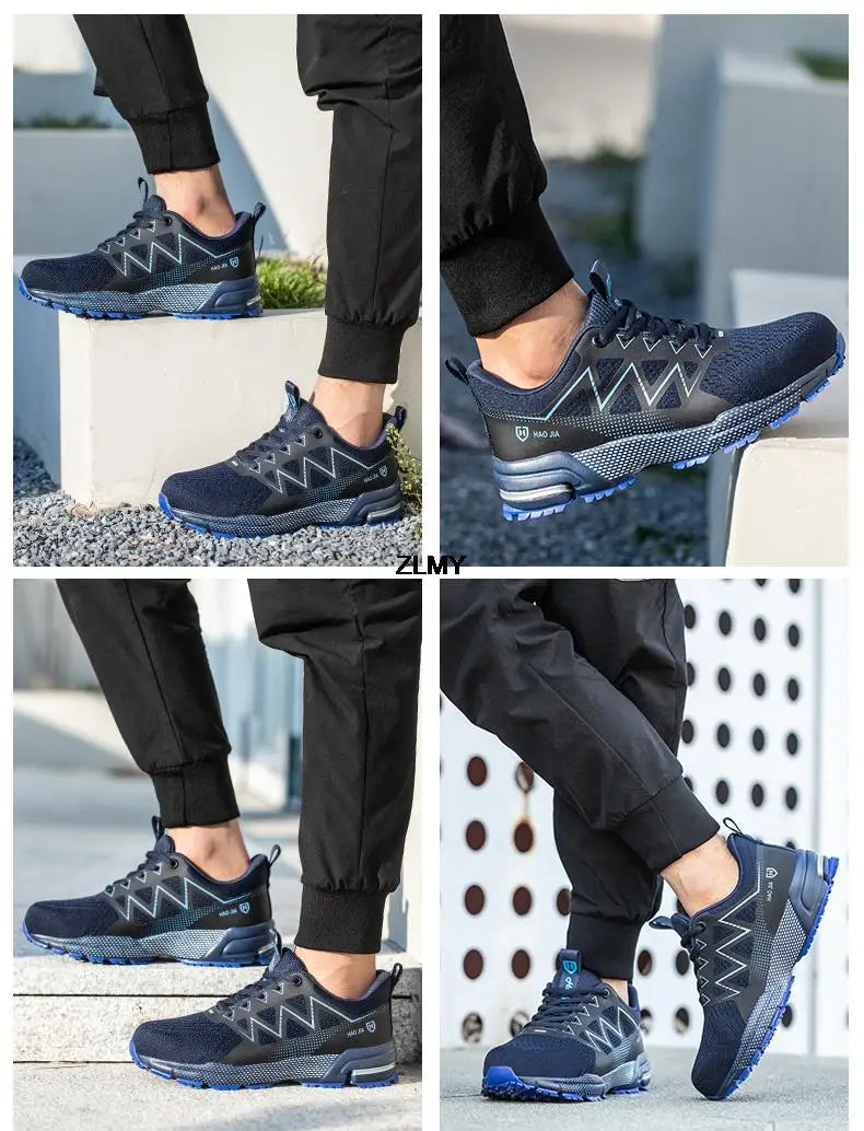Men’s Steel Toe Safety Shoes – Puncture-Proof, Breathable Work Sneakers