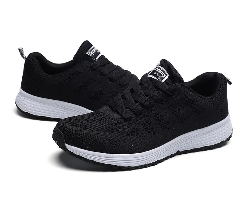 Women’s Breathable Mesh Casual Sneakers – Lightweight Walking Flats