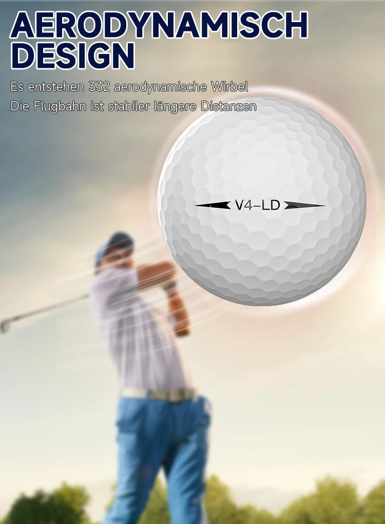 Caiton Pro 4-Layer Golf Balls – Long Distance, Tour Performance (3/6/12 Pack)