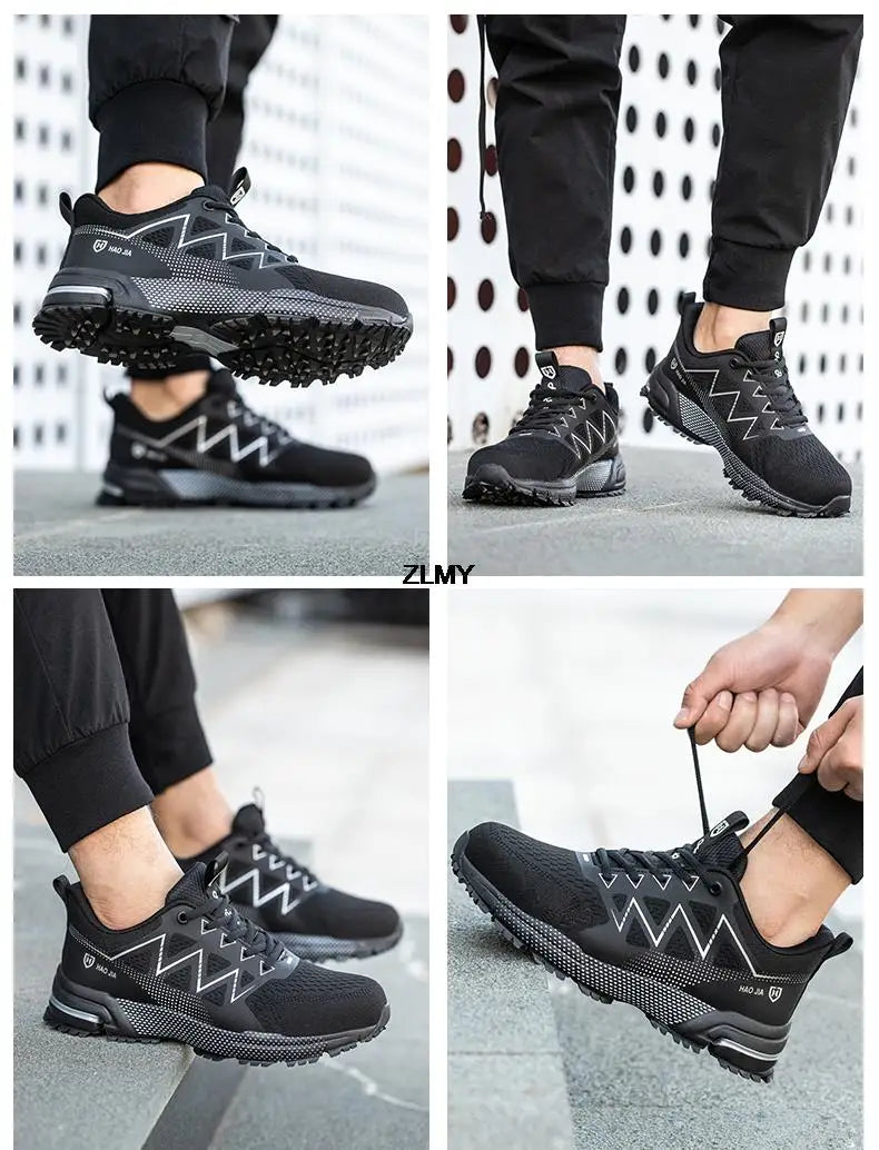 Men’s Steel Toe Safety Shoes – Puncture-Proof, Breathable Work Sneakers
