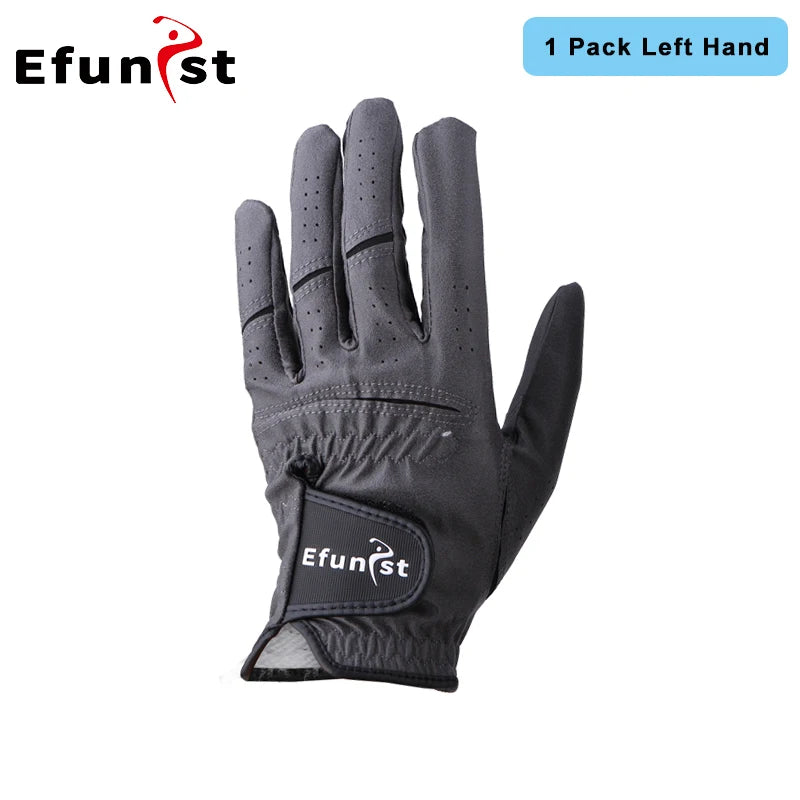 Men’s Golf Gloves – Left/Right Hand, Breathable Grip, White/Dark Grey (Namib Series)
