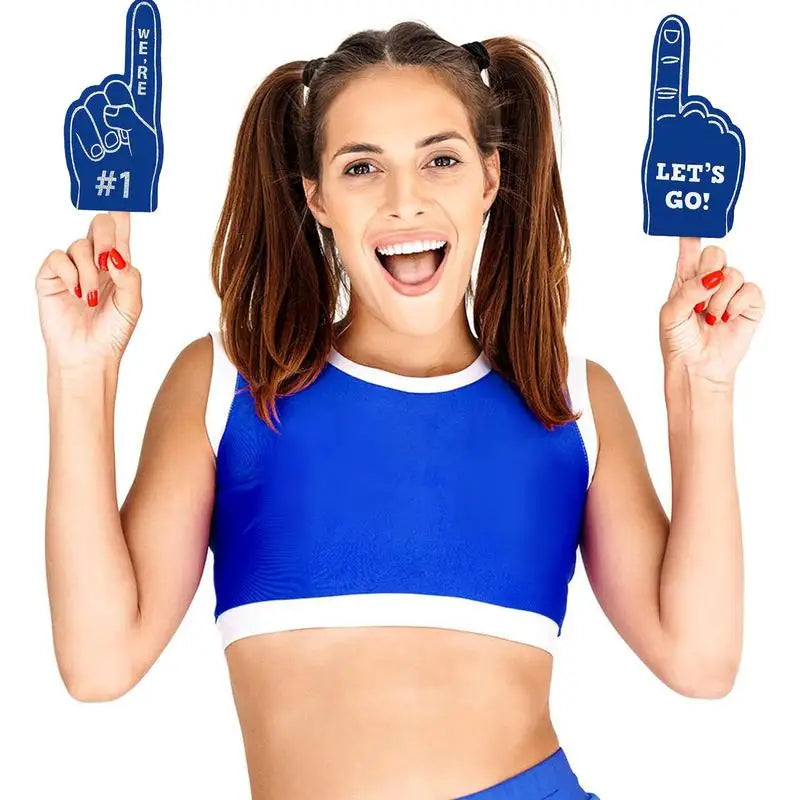 Baseball Foam Fingers Universal EVA Foam Hand Pom Pom Sports Fan Foam Finger Cheer For Sports Teams With We'Re Number 1 Words