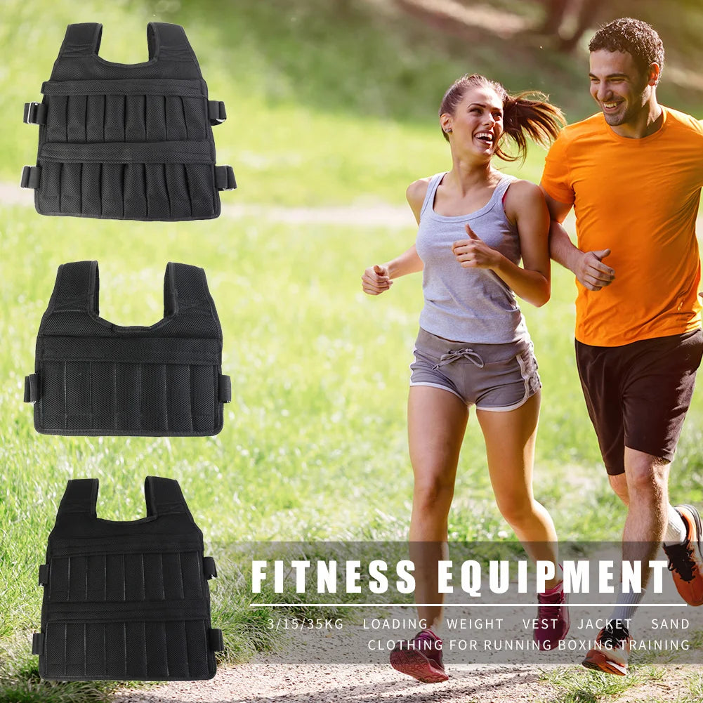 Adjustable Weighted Vest (3/15/35kg) for Fitness & Running