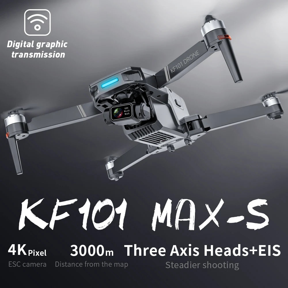 KF101 MAXS GPS Drone 4K Camera 3-Axis Gimbal Brushless Anti-Shake EIS HD Camera Drone 3KM Flight RC Drone Ship from US