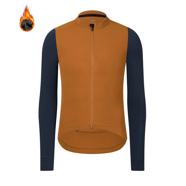 Men’s Winter Thermal Cycling Jersey – Fleece MTB Long Sleeve Shirt