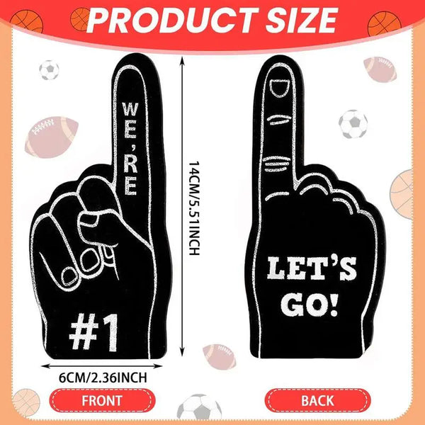 Baseball Foam Fingers Universal EVA Foam Hand Pom Pom Sports Fan Foam Finger Cheer For Sports Teams With We'Re Number 1 Words
