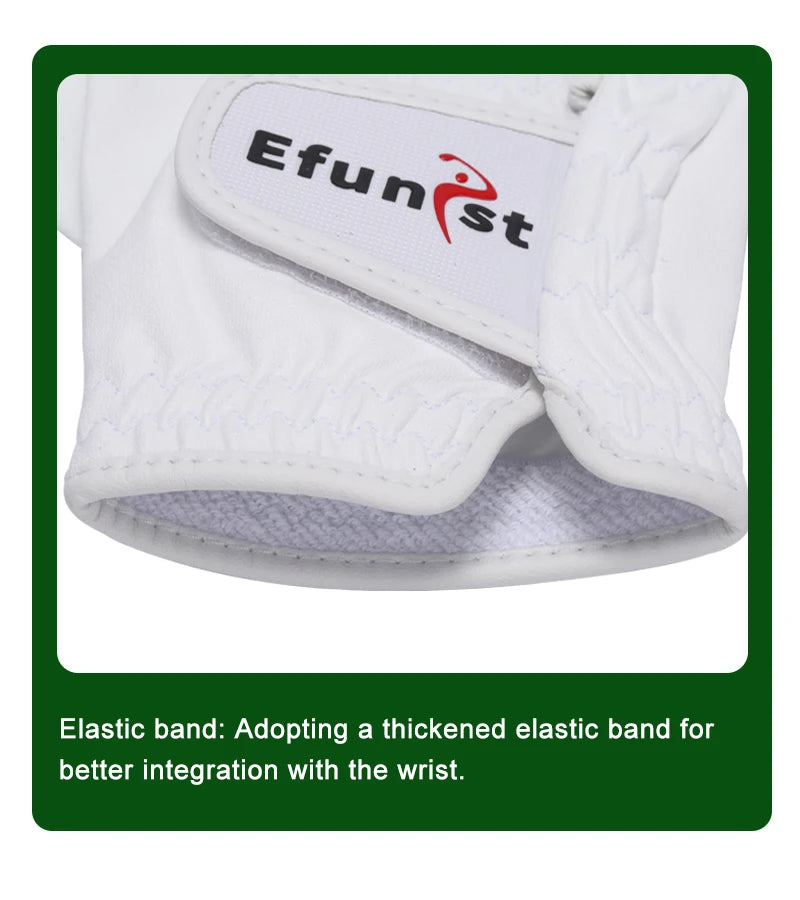 Men’s Golf Gloves – Left/Right Hand, Breathable Grip, White/Dark Grey (Namib Series)