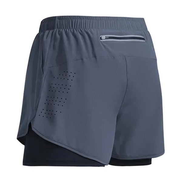 Men’s 2-in-1 Fitness Training Shorts – Quick-Dry Summer Sportswear